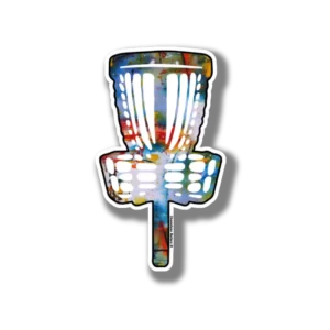 Color splash disc basket sticker