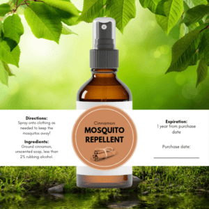 Cinnamon mosquito repellent spray